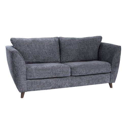 (Navy Blue, 3 Seater) Sienna Fullback Hopsack Fabric Corner & Sofa Suite