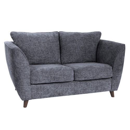 (Navy Blue, 2 Seater) Sienna Fullback Hopsack Fabric Corner & Sofa Suite