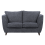 (Navy Blue, 2 Seater) Sienna Fullback Hopsack Fabric Corner & Sofa Suite 4