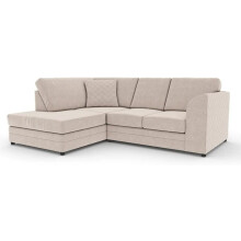 (Left Hand Facing Beige) Hilton Full Back Corner Sofa Grey / Beige