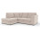 Furniture 786 (Left Hand Facing Beige) Hilton Full Back Corner Sofa Grey / Beige 1