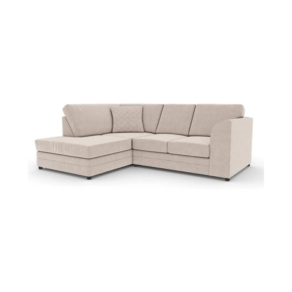 (Left Hand Facing Beige) Hilton Full Back Corner Sofa Grey / Beige