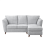 (Silver, Right Hand Facing Corner) Sienna Fullback Hopsack Fabric Corner & Sofa Suite 4