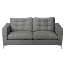 (Pewter Grey, 3 Seater) Hackney Fabric 3 & 2 Seater Sofa Suite - 2 Colours