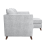 (Silver, Right Hand Facing Corner) Sienna Fullback Hopsack Fabric Corner & Sofa Suite 5
