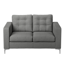 (Pewter Grey, 2 Seater) Hackney Fabric 3 & 2 Seater Sofa Suite - 2 Colours