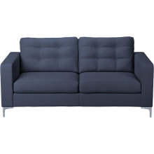 (Sapphire Blue, 3 Seater) Hackney Fabric 3 & 2 Seater Sofa Suite - 2 Colours