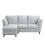 (Silver, Left Hand Facing Corner) Sienna Fullback Hopsack Fabric Corner & Sofa Suite 4