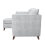 (Silver, Left Hand Facing Corner) Sienna Fullback Hopsack Fabric Corner & Sofa Suite 5