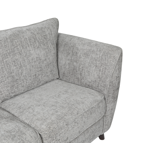 (Silver, 3 & 2 Seater) Sienna Fullback Hopsack Fabric Corner & Sofa Suite 2
