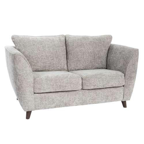 (Silver, 2 Seater) Sienna Fullback Hopsack Fabric Corner & Sofa Suite