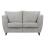 (Silver, 2 Seater) Sienna Fullback Hopsack Fabric Corner & Sofa Suite 4