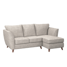 (Stone, Right Hand Facing Corner) Sienna Fullback Hopsack Fabric Corner & Sofa Suite
