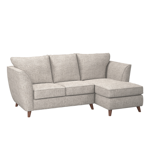 (Stone, Right Hand Facing Corner) Sienna Fullback Hopsack Fabric Corner & Sofa Suite