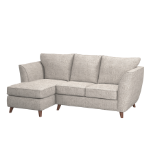 (Stone, Left Hand Facing Corner) Sienna Fullback Hopsack Fabric Corner & Sofa Suite