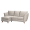 (Stone, Left Hand Facing Corner) Sienna Fullback Hopsack Fabric Corner & Sofa Suite 1