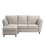 (Stone, Left Hand Facing Corner) Sienna Fullback Hopsack Fabric Corner & Sofa Suite 4