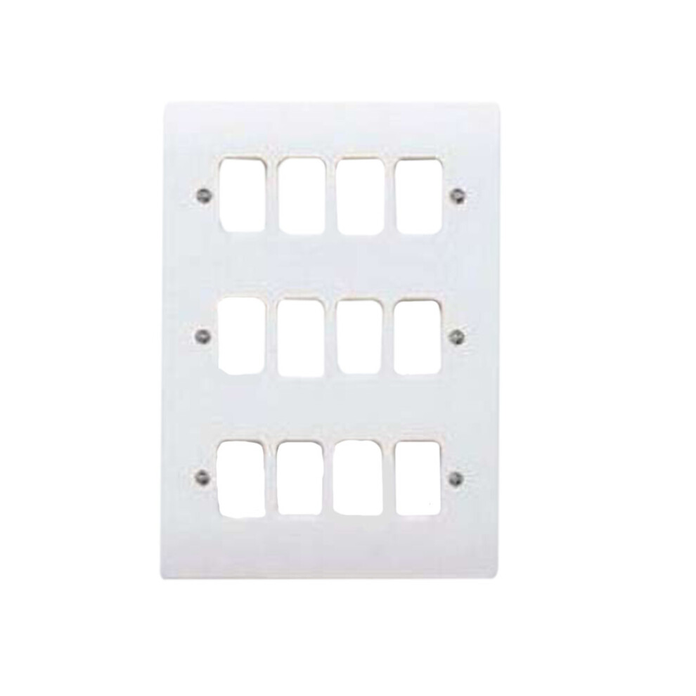MK 12 MODULE GRID PLUS FRONTPLATE, K3639WHI