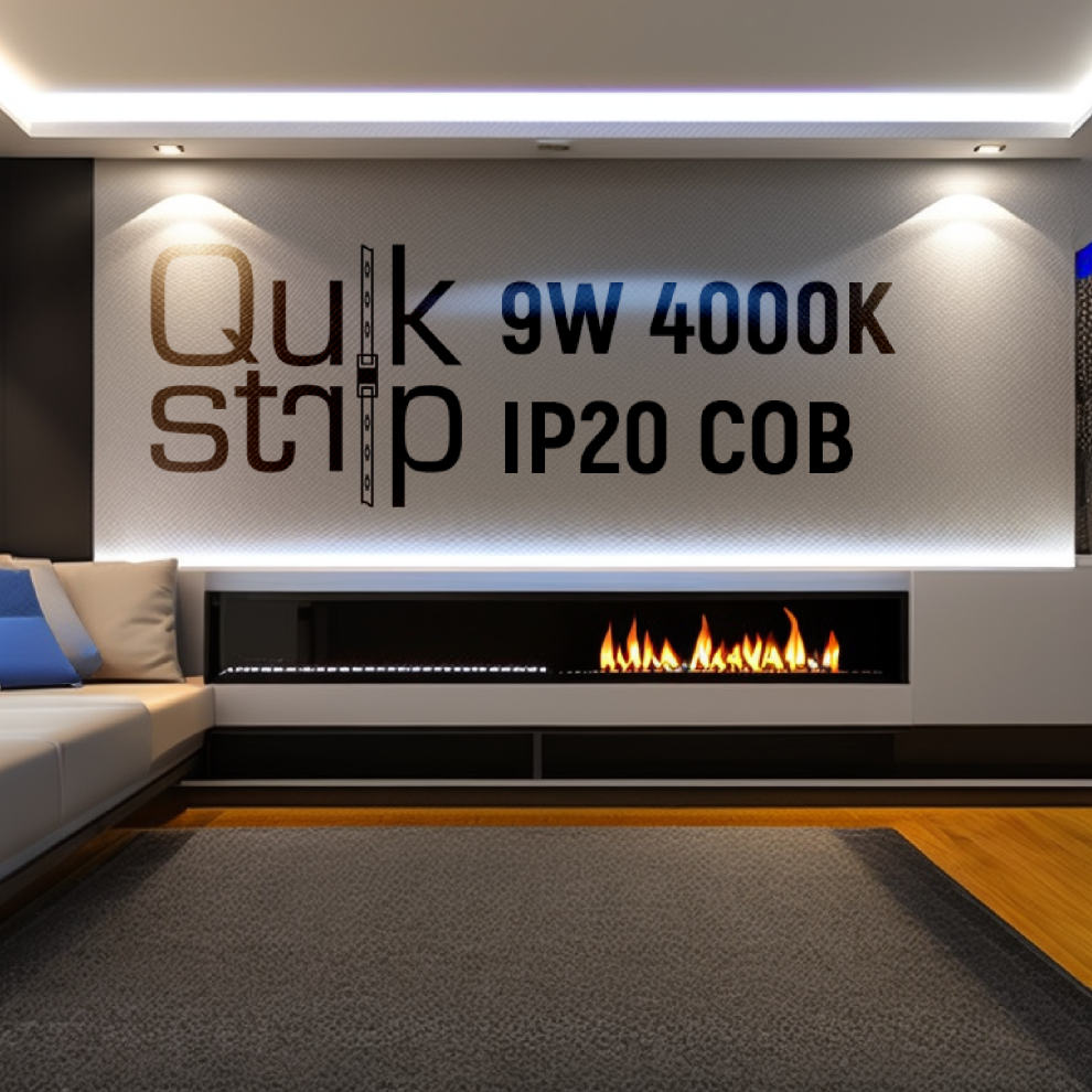 Quik Strip 9W/m COB LED Strip, 24V IP20 4000K, 480LEDS/m, 837Lm/m, 8mm PCB, 50m