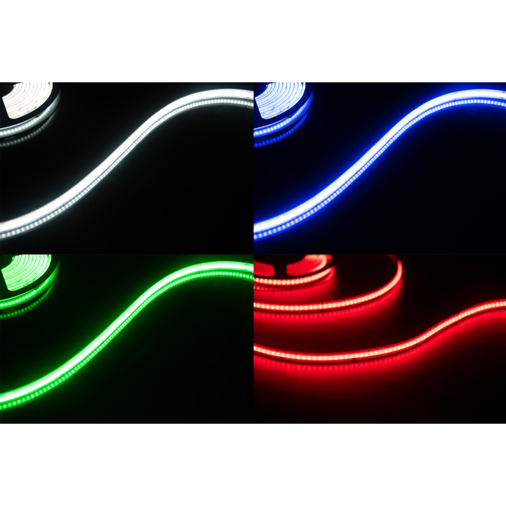 Quik Strip 14W/m COB LED Strip, 24V IP20 RGBW (6500K), 840LEDS/m, 345Lm/m, 12mm PCB, 5m