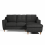 (Charcoal, Right Hand Facing Corner) Baxter Tufted Fabric Corner Sofa & Sofa Suite 3
