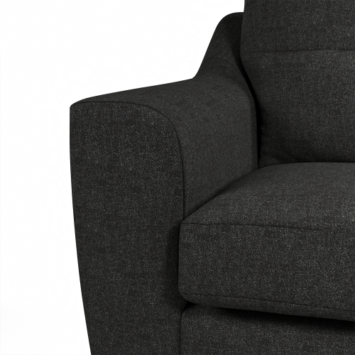 (Charcoal, 3 & 2 Seater Set) Baxter Tufted Fabric Corner Sofa & Sofa Suite 2