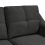 (Charcoal, 3 & 2 Seater Set) Baxter Tufted Fabric Corner Sofa & Sofa Suite 5