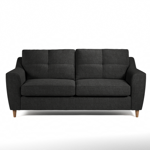 (Charcoal, 3 Seater) Baxter Tufted Fabric Corner Sofa & Sofa Suite 2