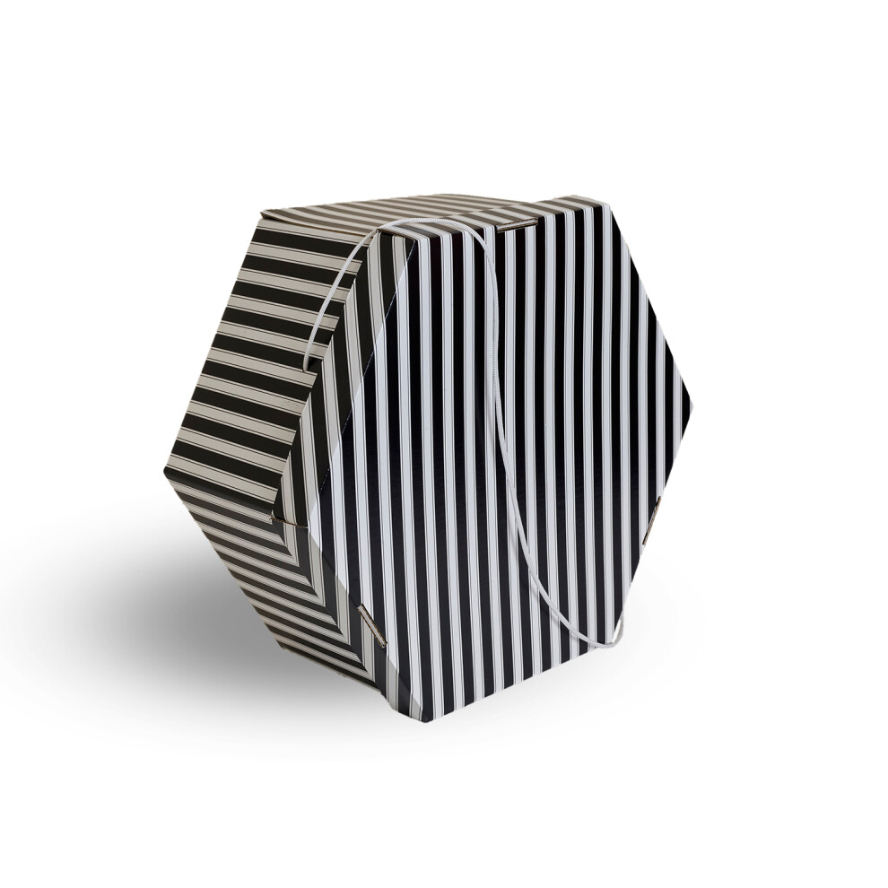 Black & White Large Hat Storage Box