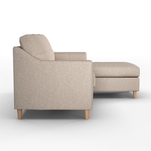 (Oatmeal, Right Hand Facing Corner) Baxter Tufted Fabric Corner Sofa & Sofa Suite 2