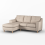 (Oatmeal, Left Hand Facing Corner) Baxter Tufted Fabric Corner Sofa & Sofa Suite 1