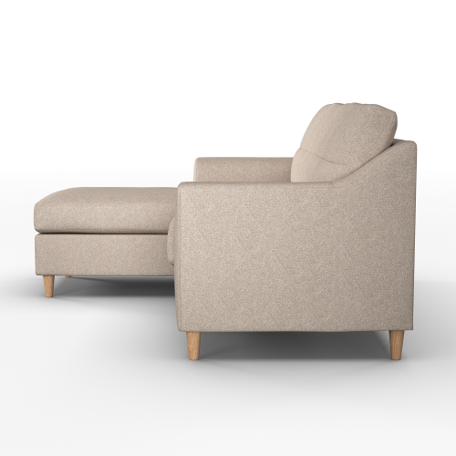 (Oatmeal, Left Hand Facing Corner) Baxter Tufted Fabric Corner Sofa & Sofa Suite 2