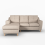 (Oatmeal, Left Hand Facing Corner) Baxter Tufted Fabric Corner Sofa & Sofa Suite 4