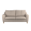(Oatmeal, 3 Seater) Baxter Tufted Fabric Corner Sofa & Sofa Suite 4