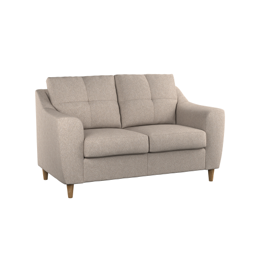 (Oatmeal, 2 Seater) Baxter Tufted Fabric Corner Sofa & Sofa Suite