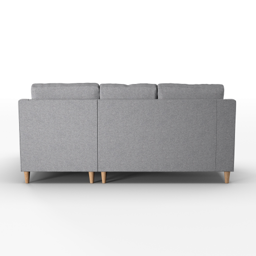 (Silver, Right Hand Facing Corner) Baxter Tufted Fabric Corner Sofa & Sofa Suite 2
