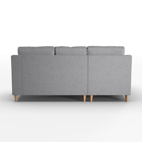 (Silver, Left Hand Facing Corner) Baxter Tufted Fabric Corner Sofa & Sofa Suite 2