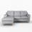 (Silver, Left Hand Facing Corner) Baxter Tufted Fabric Corner Sofa & Sofa Suite 4