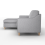 (Silver, Left Hand Facing Corner) Baxter Tufted Fabric Corner Sofa & Sofa Suite 5