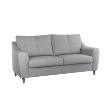 (Silver, 3 Seater) Baxter Tufted Fabric Corner Sofa & Sofa Suite