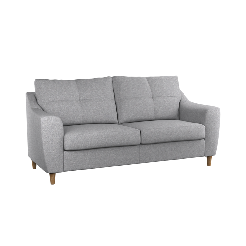 (Silver, 3 Seater) Baxter Tufted Fabric Corner Sofa & Sofa Suite