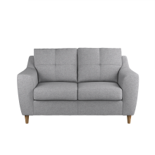 (Silver, 2 Seater) Baxter Tufted Fabric Corner Sofa & Sofa Suite