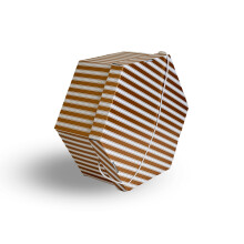 Gold & White Large Hat Storage Box