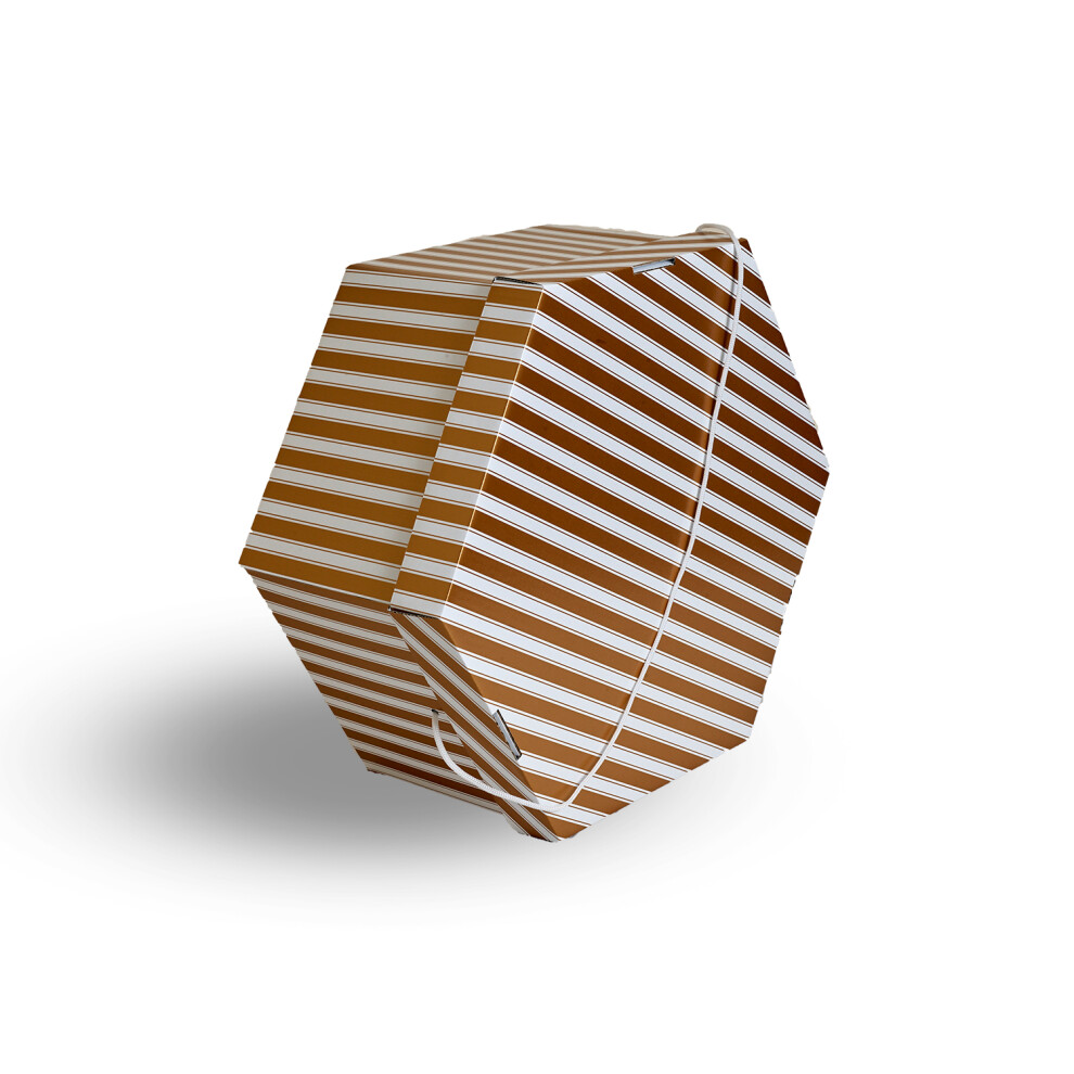 Gold & White Large Hat Storage Box