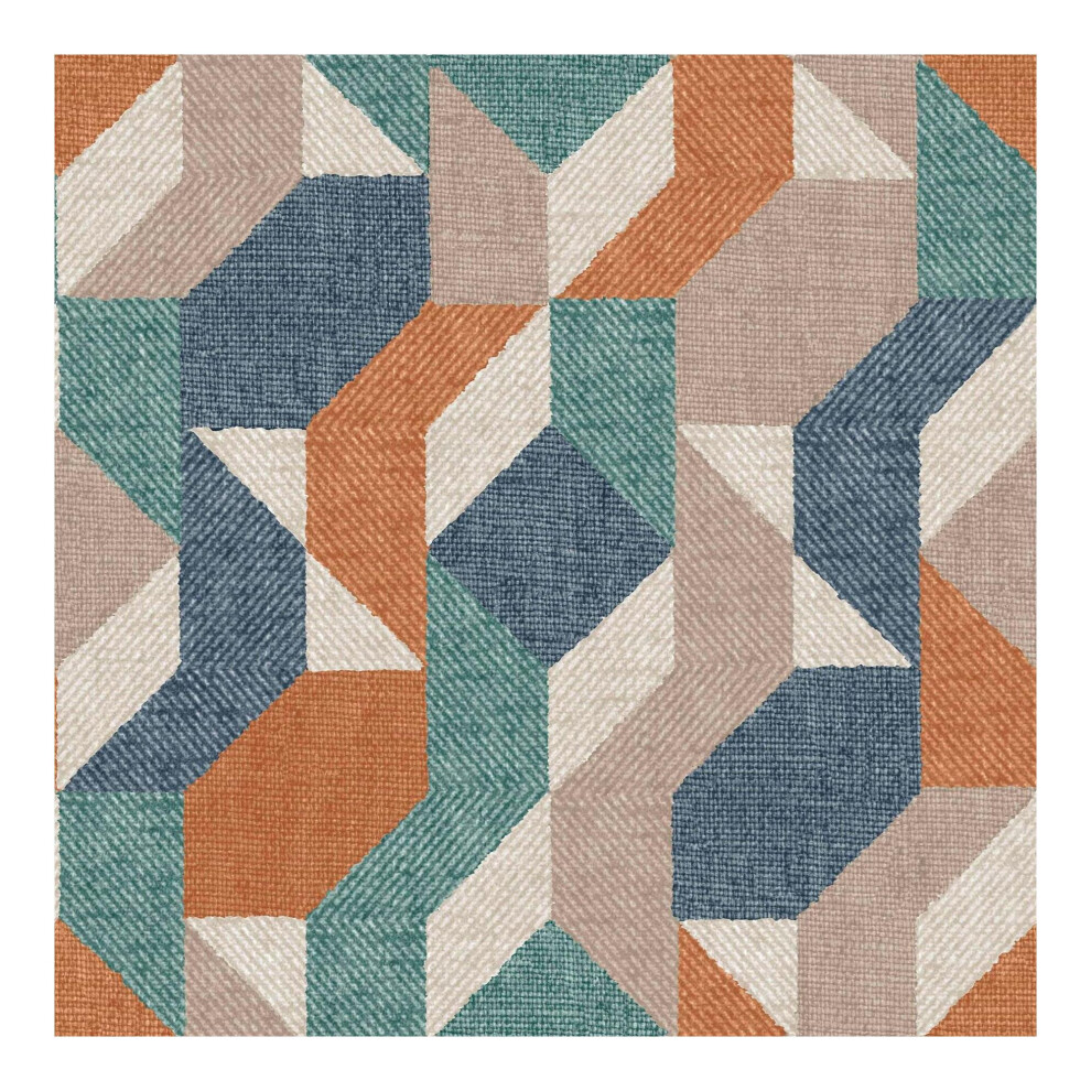 Superfresco Easy Woven Abstract Blue and Orange Wallpaper (WAS 19.99)
