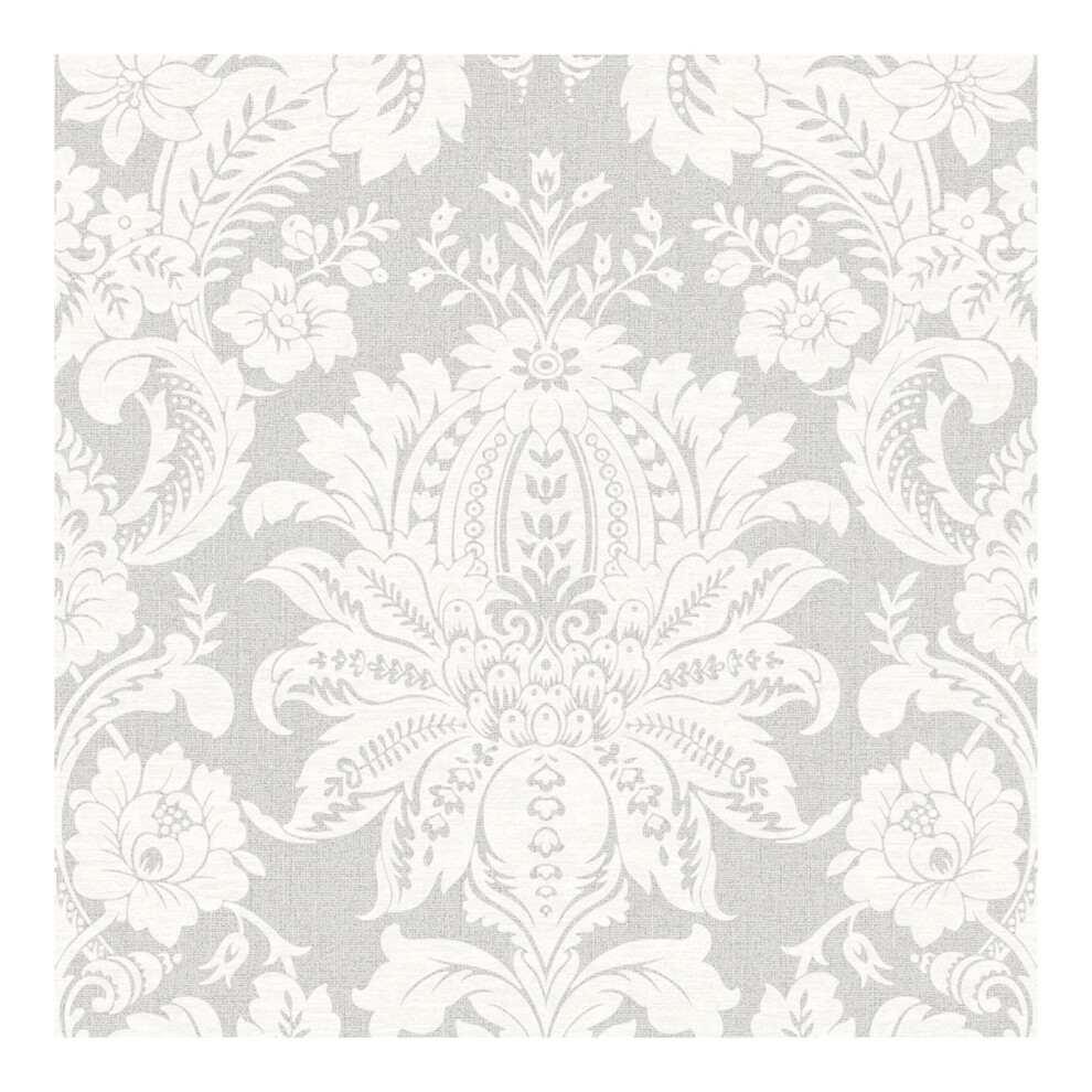 Grey Venetian Damask Wallpaper