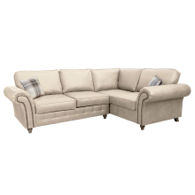 (Right Hand Facing Corner) Oakland Marble Faux Leather Corner & Sofa Suite