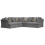 Mellors Graphite Grey Chenille 5 Seater Corner Sofa 1