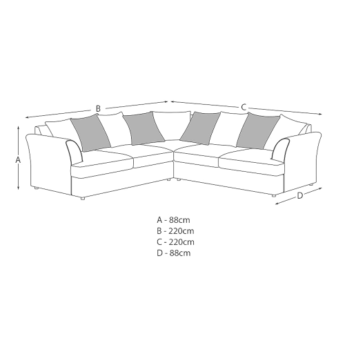 Mellors Graphite Grey Chenille 5 Seater Corner Sofa 2
