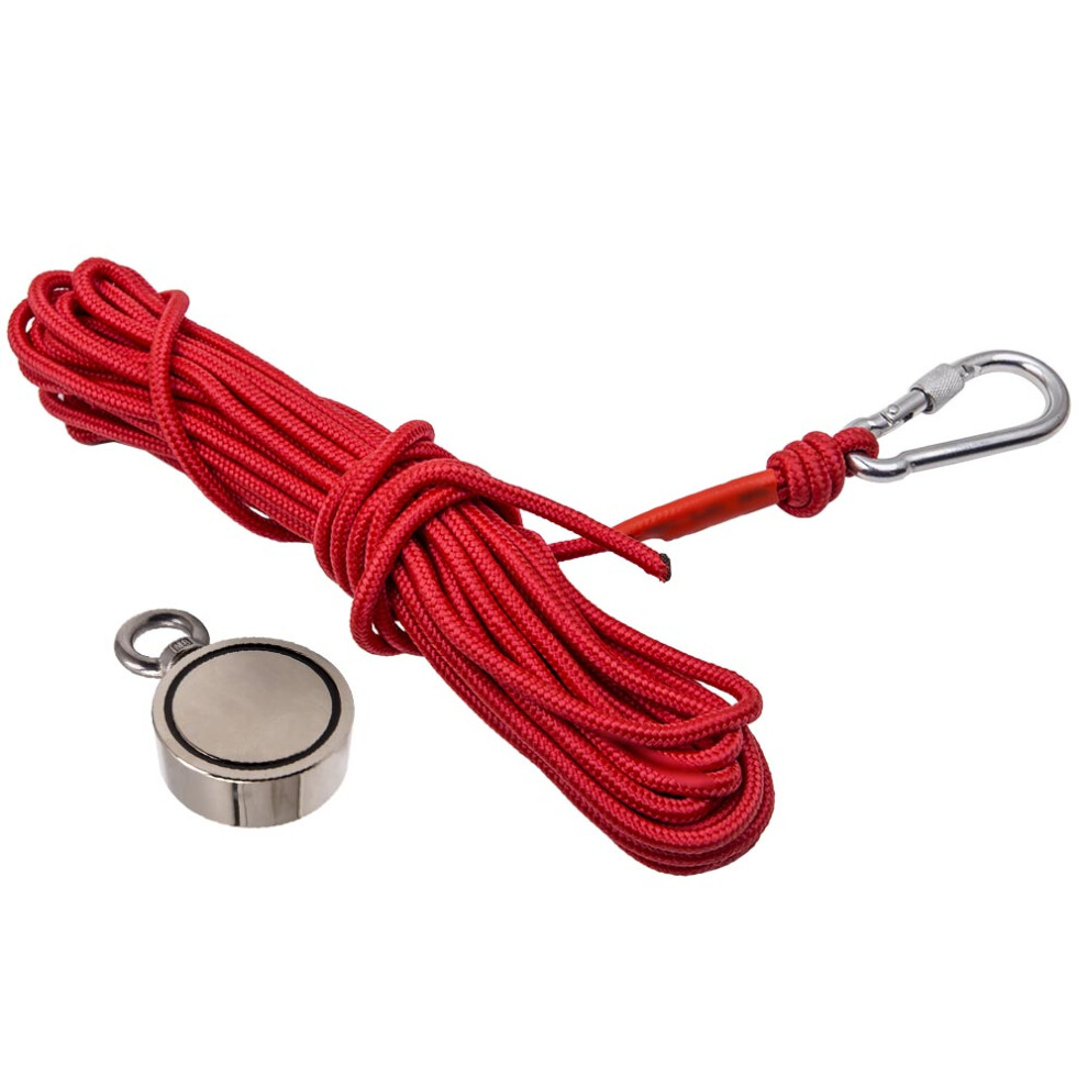 120kg Strong Magnet Fishing Metal Detector 10m Rope Double Side